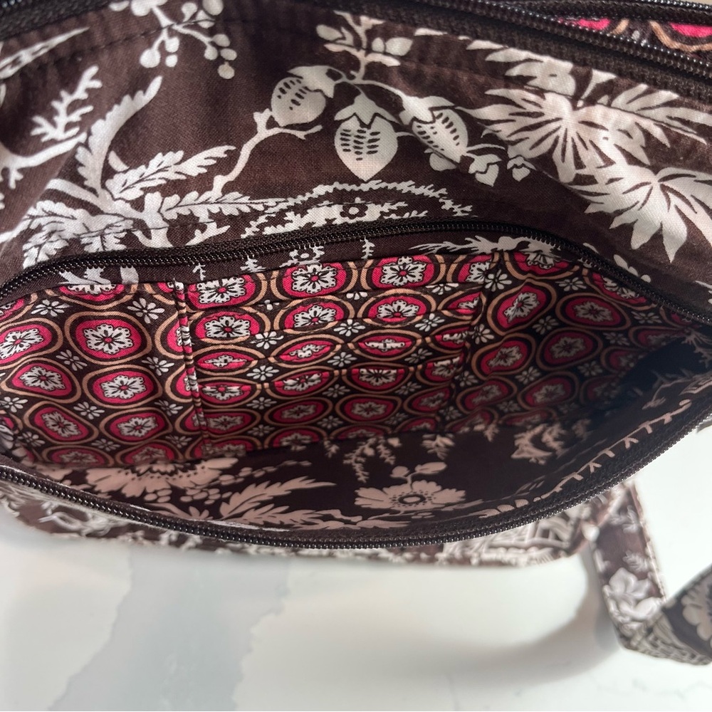 Vera Bradley Retired Imperial Asian Toile Brown Pink Crossbody Messenger Bag EUC - Picture 14 of 16